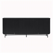 Pemberly Row 4-Door Modern Wood Sideboard with Ample Cabinet in Black