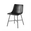 Pemberly Row Upholstered Dining Chair with Metal X Base - 2pk - Black