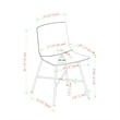 Pemberly Row Upholstered Dining Chair with Metal X Base - 2pk - Black