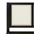 Pemberly Row Solid Wood Rattan Headboard Queen Bedframe - Black