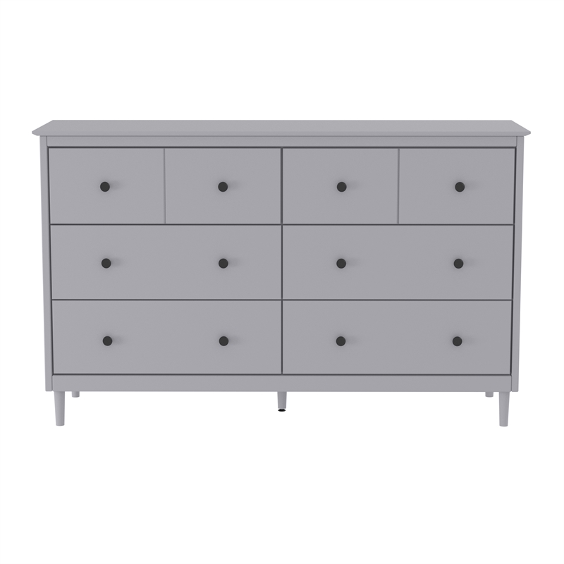 Pemberly Row 6-Drawer Solid Wood Dresser - Color Addition - (GY)