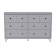 Pemberly Row 6-Drawer Solid Wood Dresser - Color Addition - (GY)