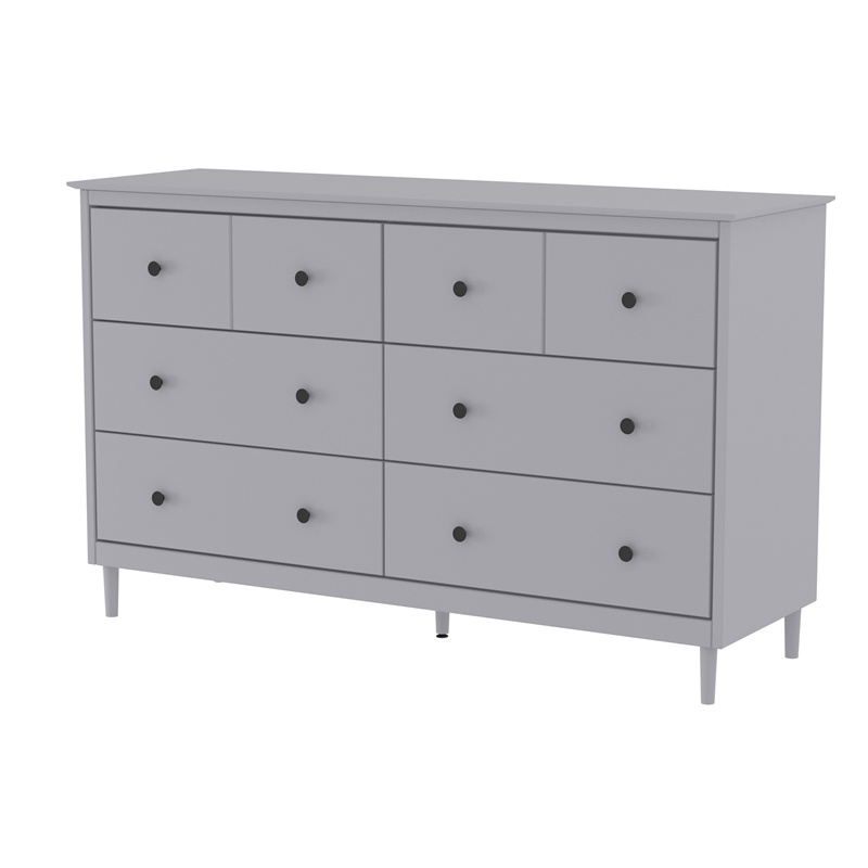 Pemberly Row 6-Drawer Solid Wood Dresser - Color Addition - (GY)