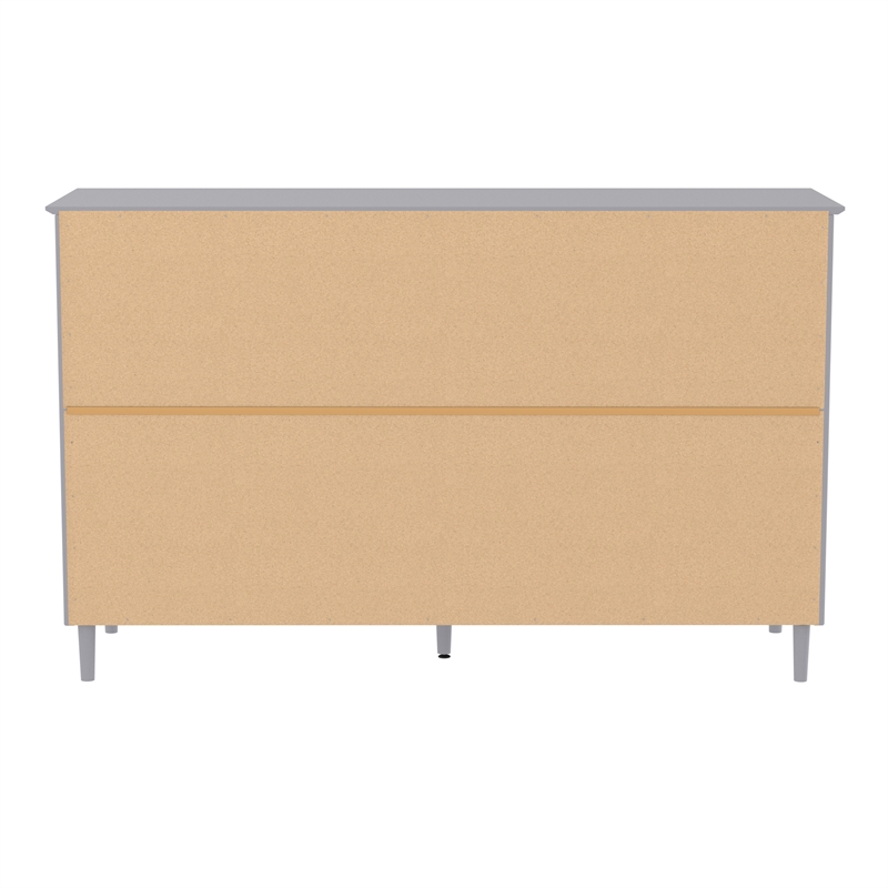 Pemberly Row 6-Drawer Solid Wood Dresser - Color Addition - (GY)