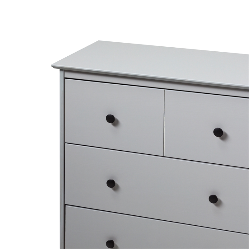 Pemberly Row 6-Drawer Solid Wood Dresser - Color Addition - (GY)