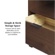 Pemberly Row 1-Drawer Wood Nightstand with Rounded Edge in Brown