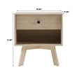 Pemberly Row 1-Drawer Mid-Century Wood Nightstand in Coastal Oak