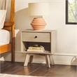 Pemberly Row 1-Drawer Mid-Century Wood Nightstand in Coastal Oak
