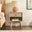 Pemberly Row 1-Drawer Mid-Century Wood Nightstand in Coastal Oak