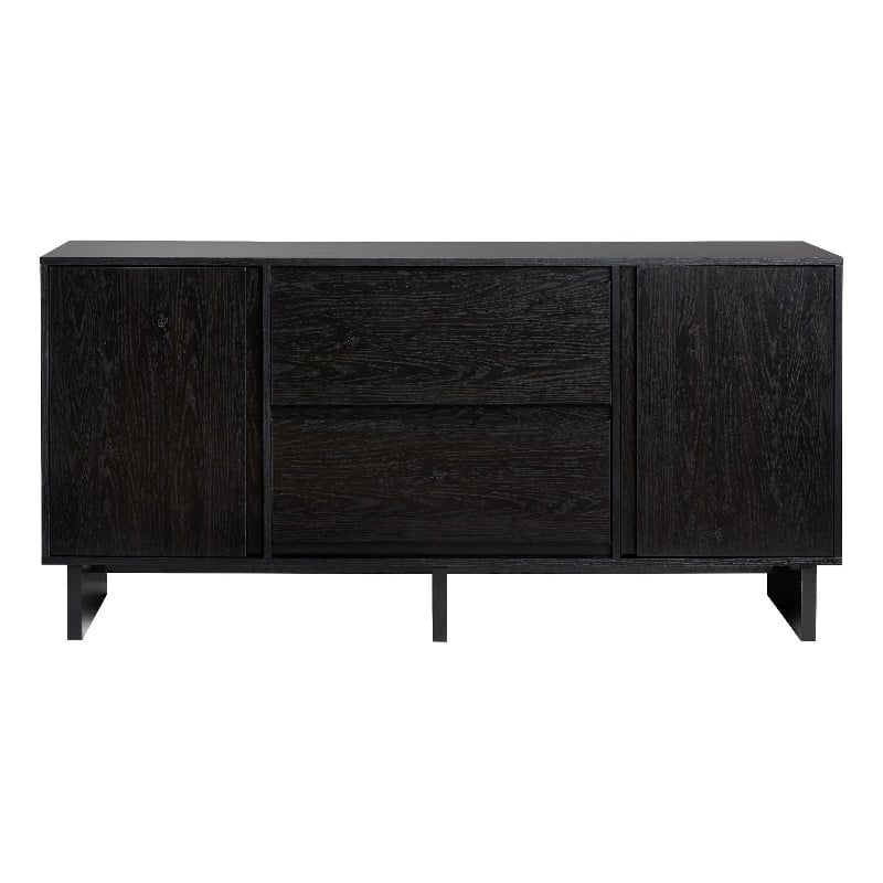 Pemberly Row Modern Beveled 2-Door 2-Drawer Wood Sideboard 63