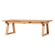 Pemberly Row Modern Slat Back Outdoor Solid Wood Coffee Table - Natural