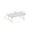 Pemberly Row Modern Slat Back Outdoor Solid Wood Coffee Table - Natural