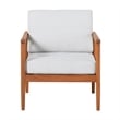 Pemberly Row Modern Outdoor Solid Wood Spindle Style Single Lounge Chair - Brown