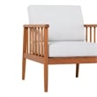 Pemberly Row Modern Outdoor Solid Wood Spindle Style Single Lounge Chair - Brown