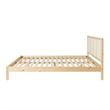 Pemberly Row Solid Wood Rattan Headboard King Bedframe - Natural