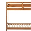 Pemberly Row Twin Over Twin Simple Solid Wood Bunk Bed - Caramel