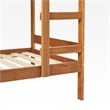 Pemberly Row Twin Over Twin Simple Solid Wood Bunk Bed - Caramel