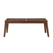 Pemberly Row Modern Outdoor Solid Wood Coffee Table - Dark Brown