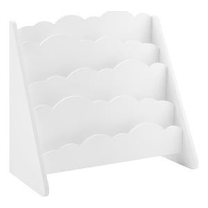 Pemberly Row Contemporary 24&quot Cloud Shaped Wood Bookcase in White