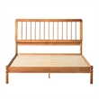 Pemberly Row Contemporary Solid Wood Queen Spindle Bed in Caramel