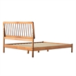 Pemberly Row Contemporary Solid Wood Queen Spindle Bed in Caramel