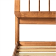 Pemberly Row Contemporary Solid Wood Queen Spindle Bed in Caramel