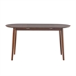 Pemberly Row Oval Solid Wood Dining Table with Removable Leaf in Walnut