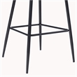 Pemberly Row Metal Upholstered Bar Stool with Rounded Back in Off White