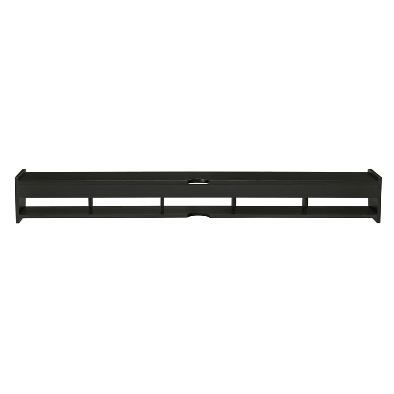 Pemberly Row 70 inch Wood TV St& Symmetrical Wall Mounted - Solid Black