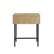 Pemberley Row MDF Coastal Oak Side Table Rectangular Fluted 18.5