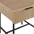 Pemberley Row MDF Coastal Oak Side Table Rectangular Fluted 18.5