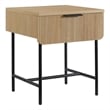 Pemberley Row MDF Coastal Oak Side Table Rectangular Fluted 18.5