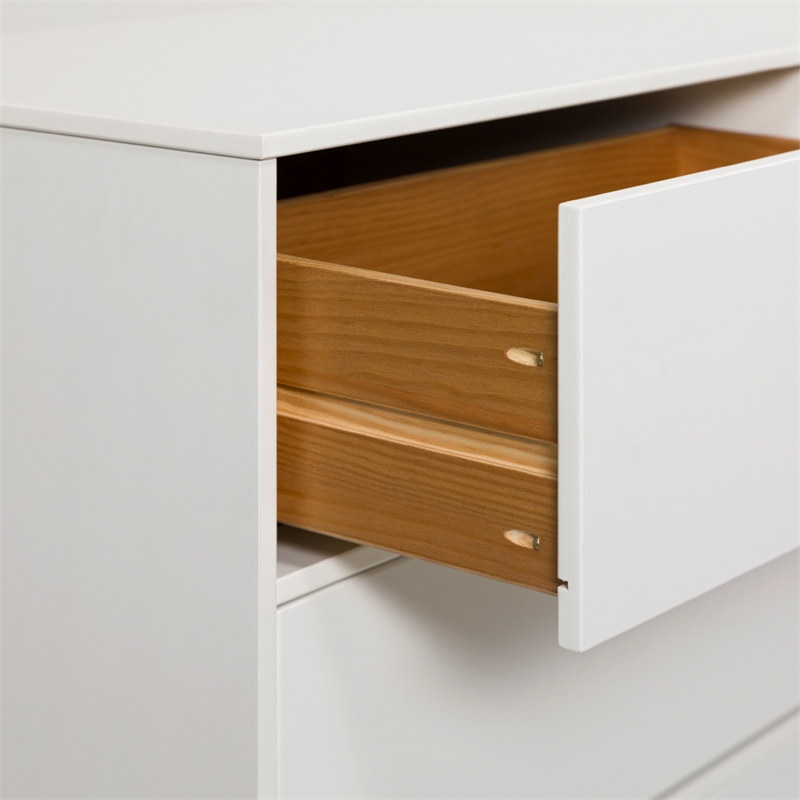 Pemberly Row 4 Drawer Scandi-Minimalist Solid Wood Chest Dresser - White