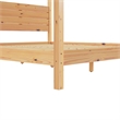 Pemberly Row Wood King Size Canopy Bed with Slatted Headboard in Natural