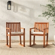 Pemberly Row Modern Slat Back Solid Wood Dining Chairs (Set of 2) - Brown