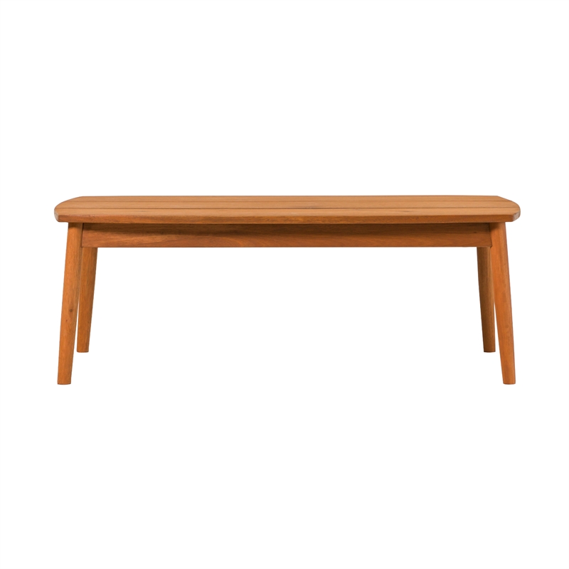 Pemberly Row Modern Outdoor Spindle Style Solid Wood Coffee Table - Brown