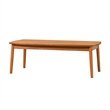 Pemberly Row Modern Outdoor Spindle Style Solid Wood Coffee Table - Brown