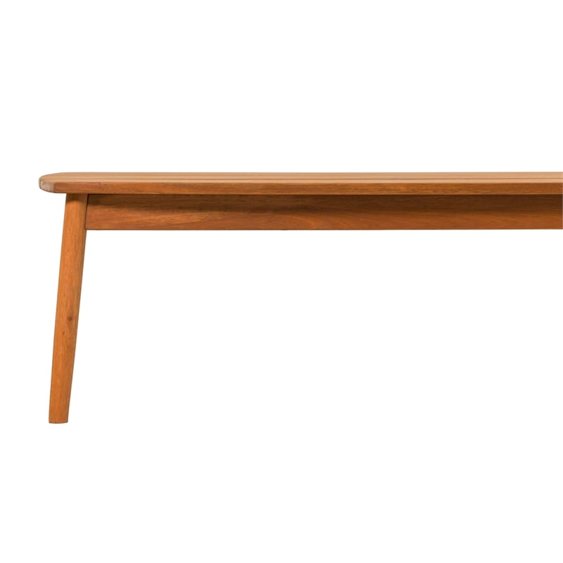 Pemberly Row Modern Outdoor Spindle Style Solid Wood Coffee Table - Brown