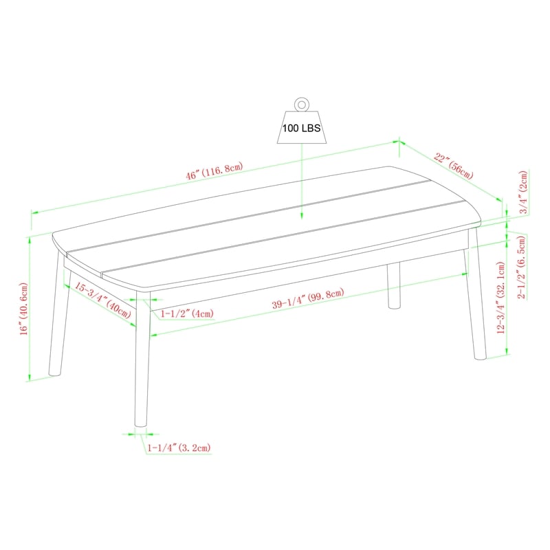 Pemberly Row Modern Outdoor Spindle Style Solid Wood Coffee Table - Brown