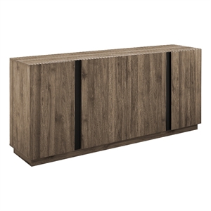Pemberly Row 70&quot Modern 4-Door Wood Sideboard in Slate Gray Finish