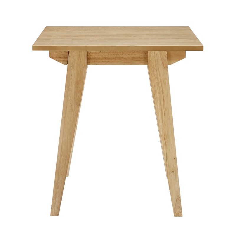 Pemberly Row Minimalist Solid Wood Accent Side Table - English Oak