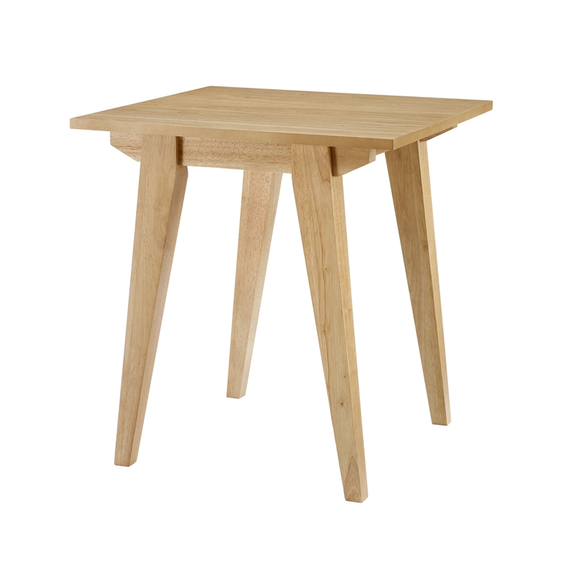 Pemberly Row Minimalist Solid Wood Accent Side Table - English Oak