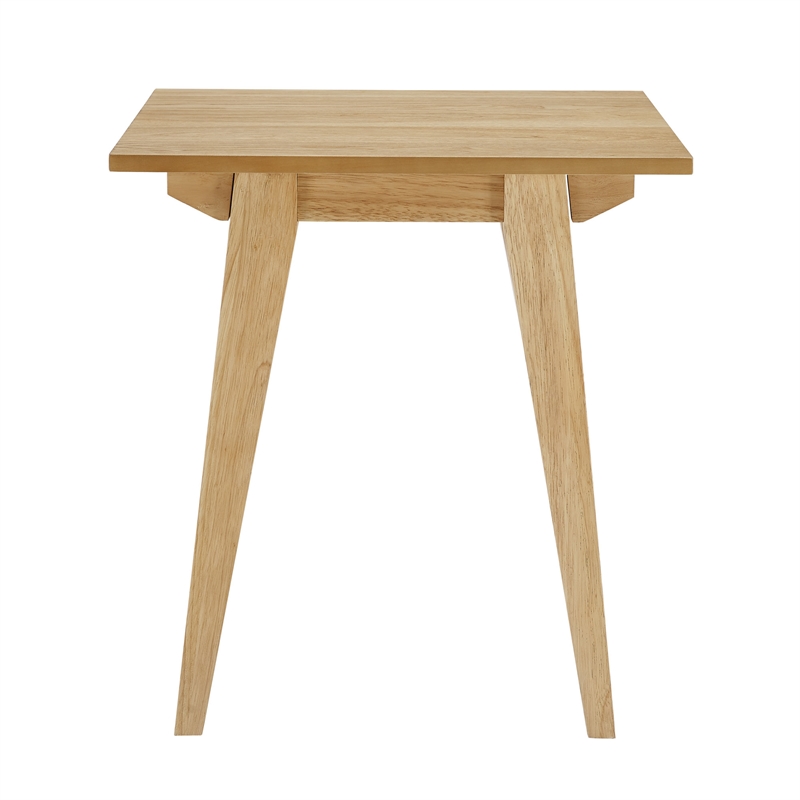 Pemberly Row Minimalist Solid Wood Accent Side Table - English Oak