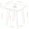 Pemberly Row Minimalist Solid Wood Accent Side Table - English Oak