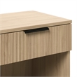 Pemberly Row Reeded 1-Drawer Modern Wood Nightstand in Coastal Oak