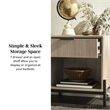 Pemberly Row Reeded 1-Drawer Modern Wood Nightstand in Coastal Oak