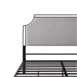 Pemberly Row Upholstered Transitional Metal Queen Size Bed in Gray