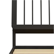 Pemberly Row Mid-Century Solid Wood King Size Bed with Slat-Back in Black