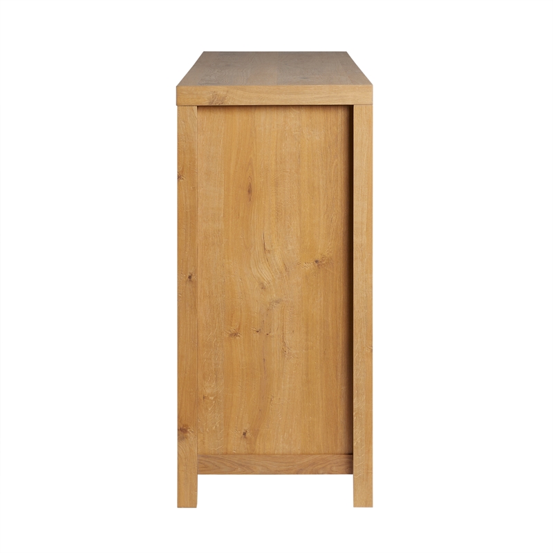 Pemberly Row Modern Arched Rattan 2-Door Wood Sideboard 58