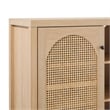 Pemberly Row Modern Arched Rattan 2-Door Wood Sideboard 58